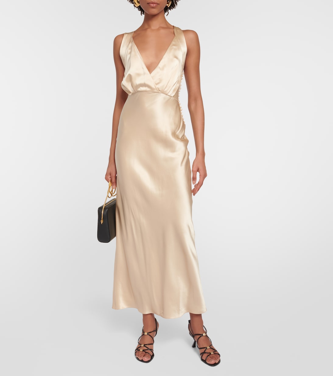 Abito midi Milo in charmeuse di seta | Khaite