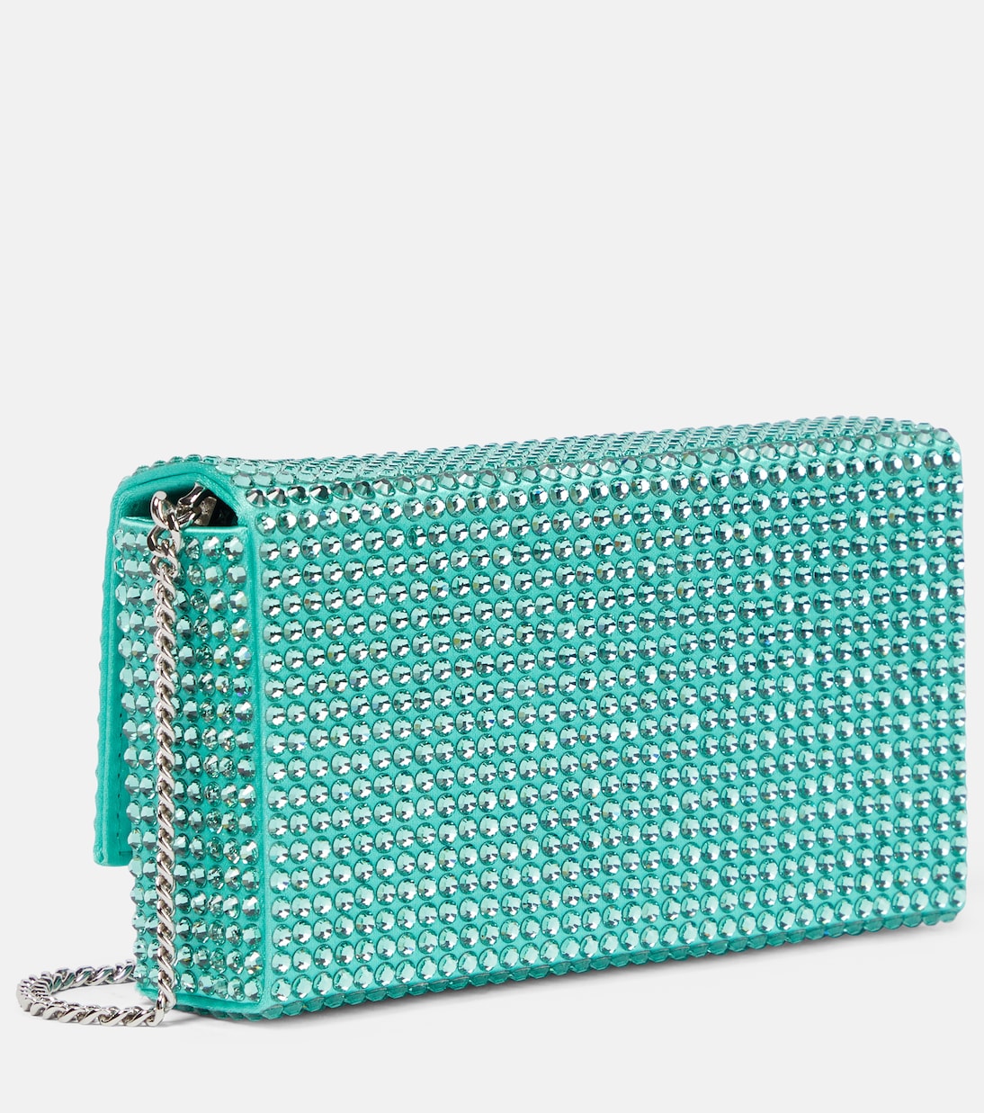 Pochette Paloma Micro en satin à ornements | Amina Muaddi