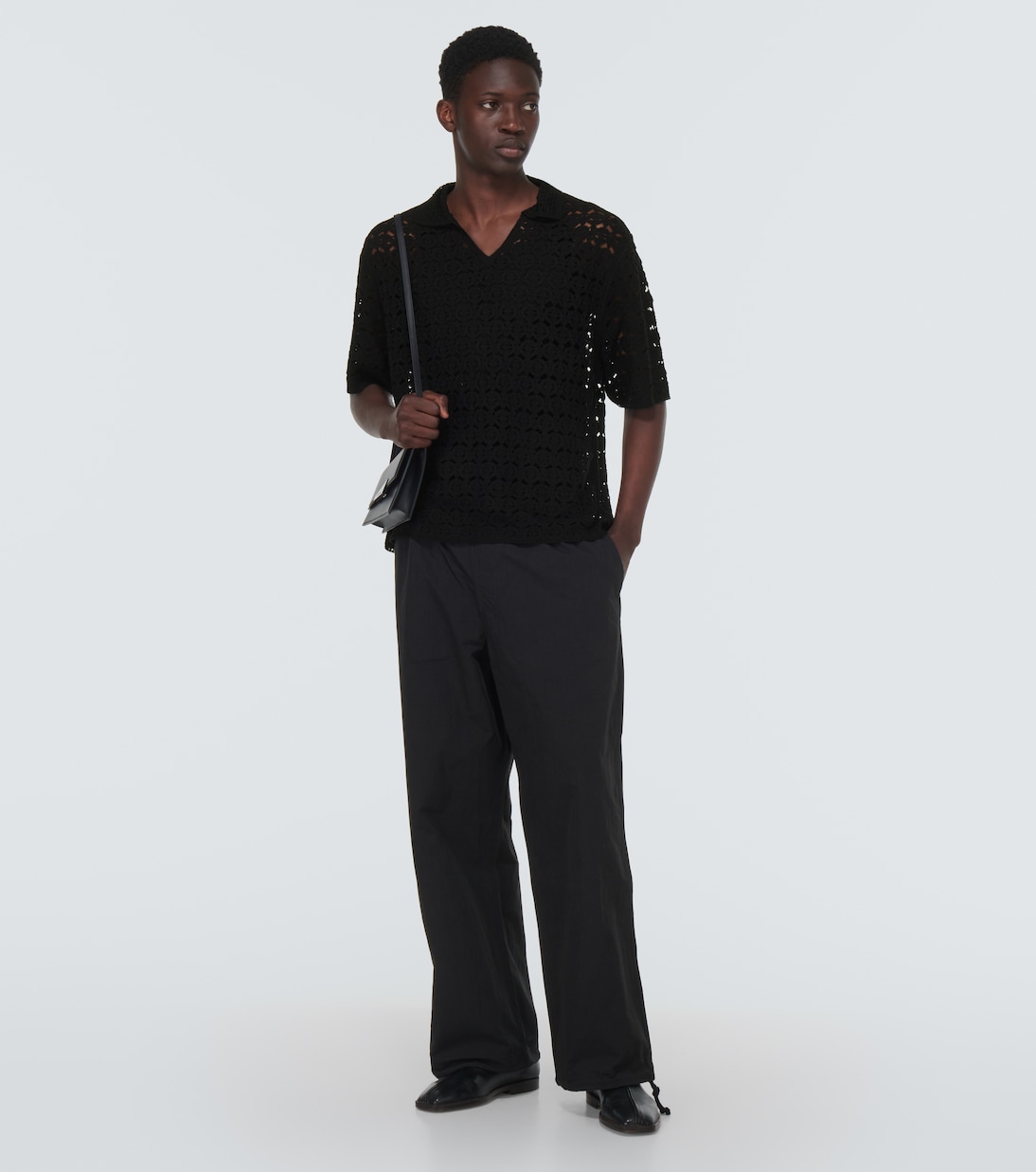 Camisa en croché de algodón | Commas