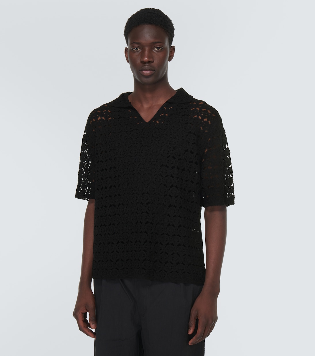 Camisa en croché de algodón | Commas