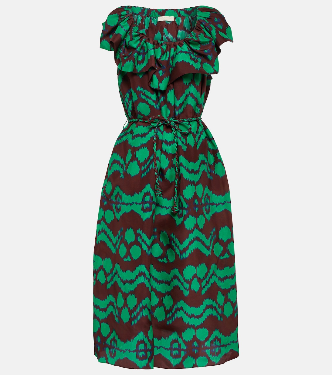 Robe midi Anora en soie imprimée | Ulla Johnson