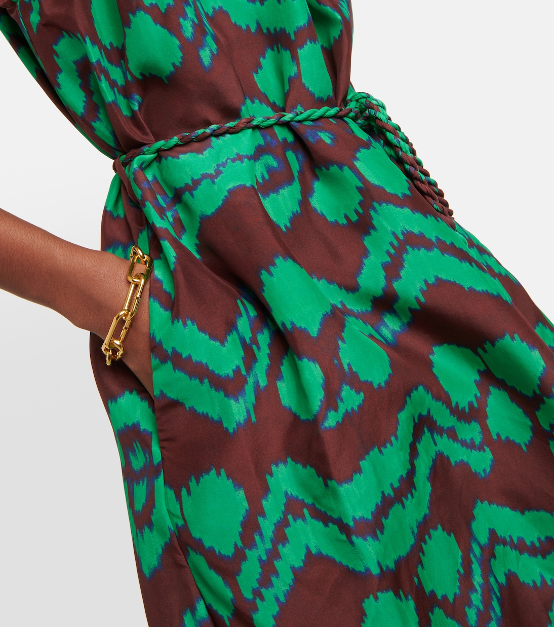 Robe midi Anora en soie imprimée | Ulla Johnson