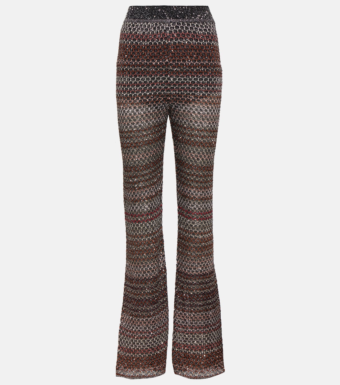 Pantalones flared en Lurex® con zigzag | Missoni