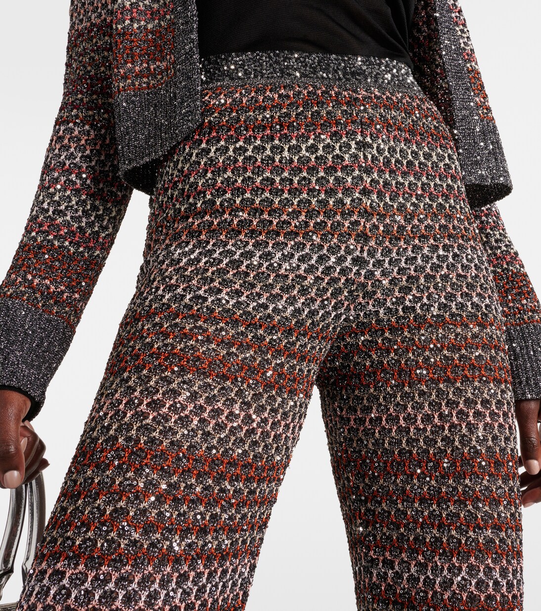 Pantalones flared en Lurex® con zigzag | Missoni