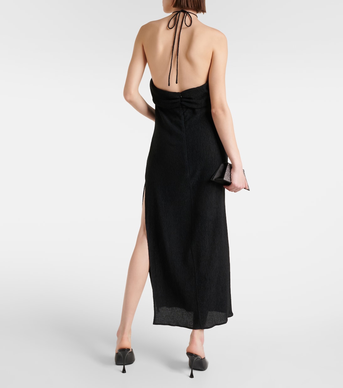 Vestido midi adornado con cuello halter | Magda Butrym
