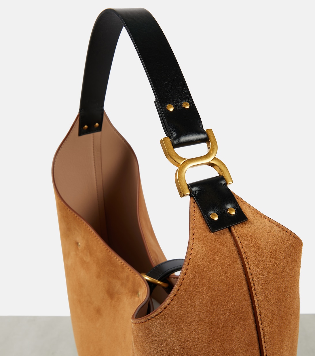 Borsa a spalla Marcie Small in suede | Chloé