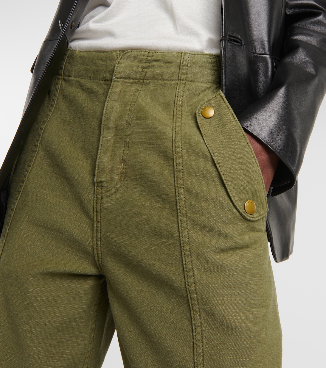 High-Rise-Hose aus Baumwolle | Frame