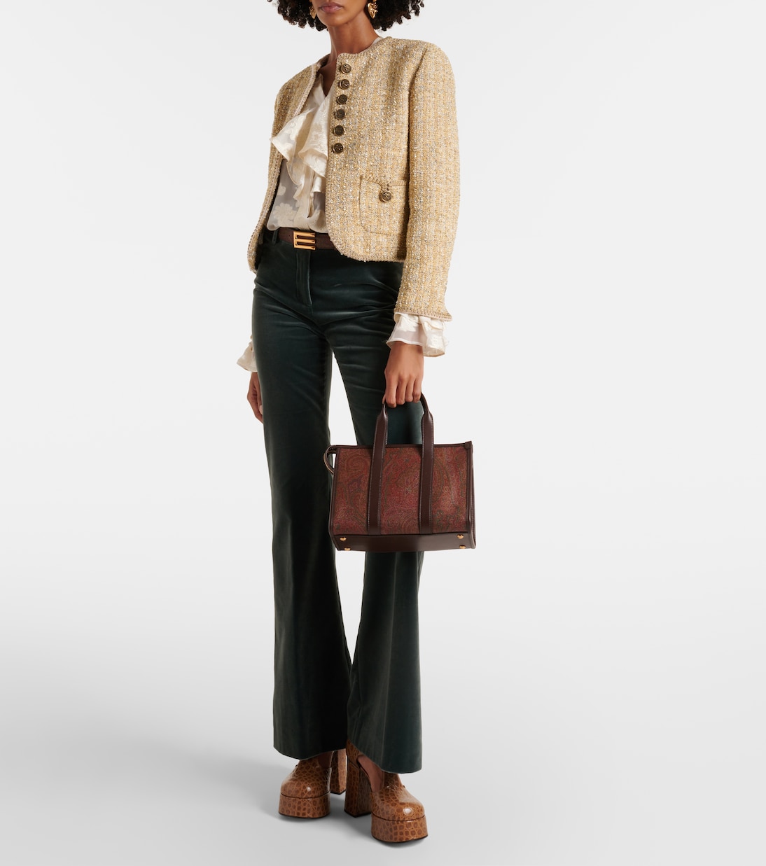 Bauletto Large paisley canvas tote bag | Etro