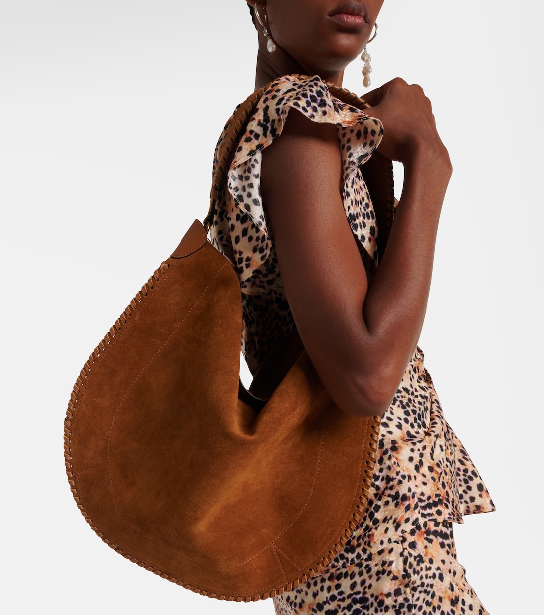Borsa a spalla Oskan in suede | Isabel Marant