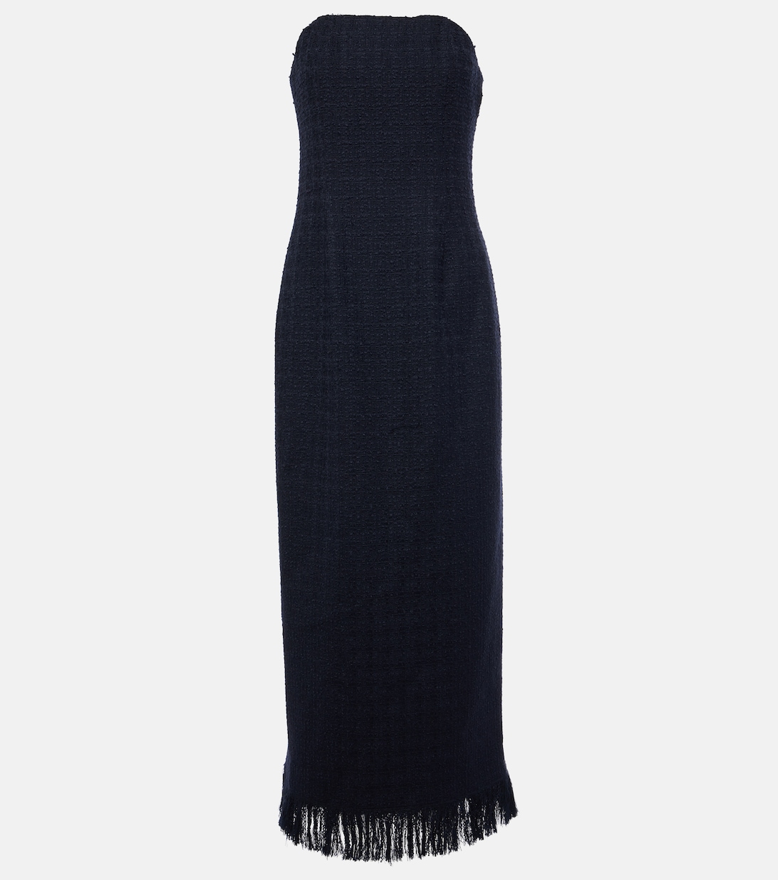 Tweed wool and mohair-blend bustier dress | Oscar de la Renta