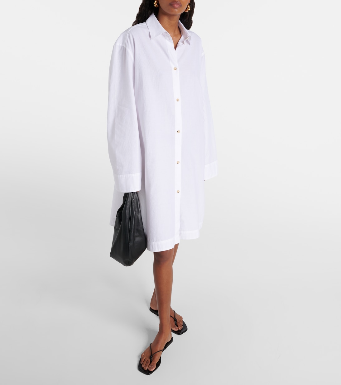 Robe chemise oversize en coton | Toteme