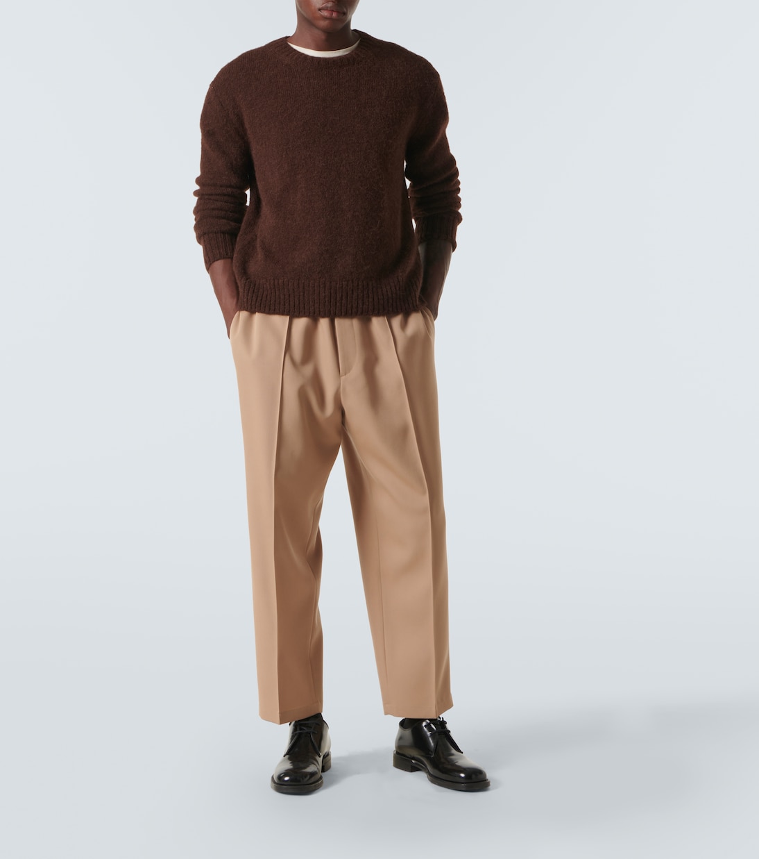 Pantalones tapered de gabardina de lana | Jil Sander