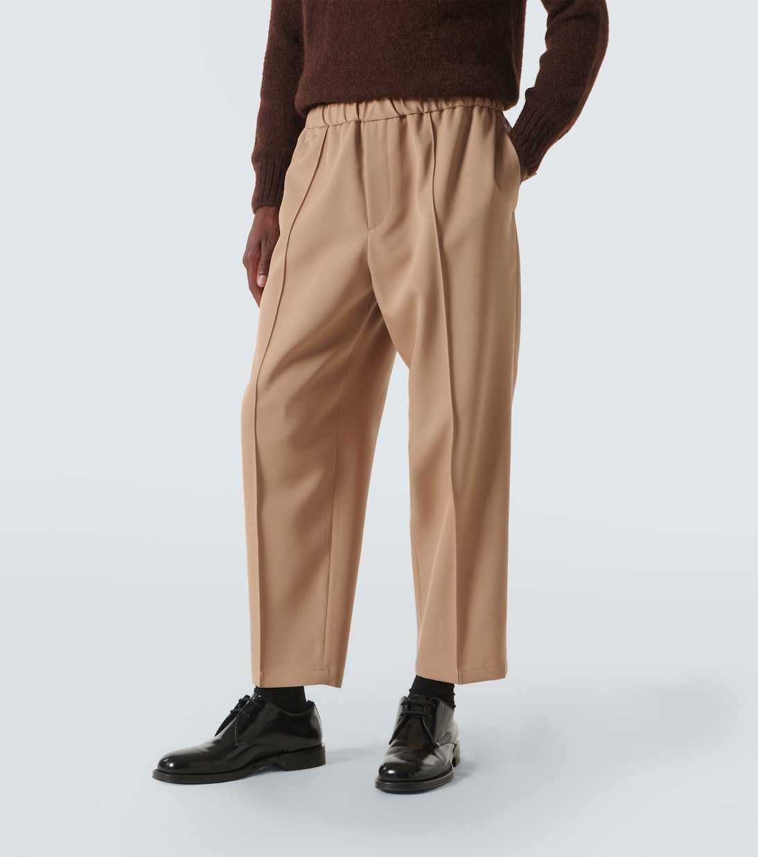 Pantalones tapered de gabardina de lana | Jil Sander