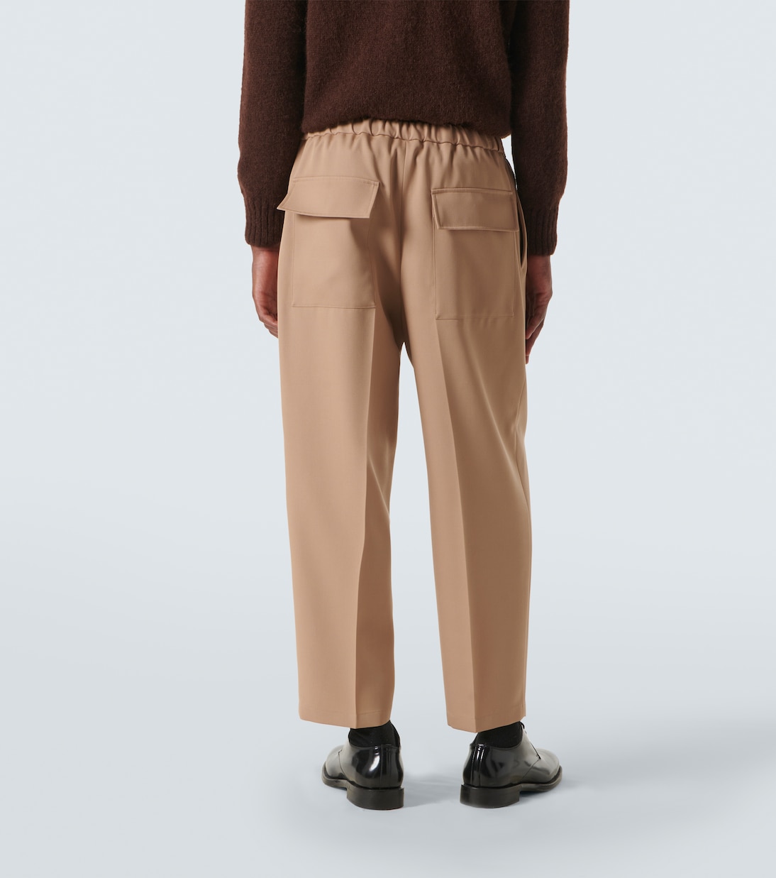 Pantalones tapered de gabardina de lana | Jil Sander