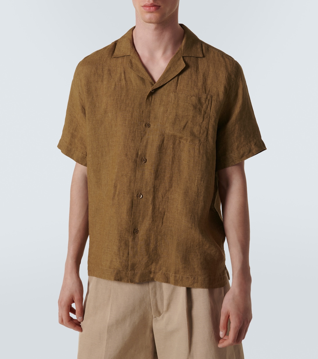 Camicia bowling Angelo in lino | Frescobol Carioca