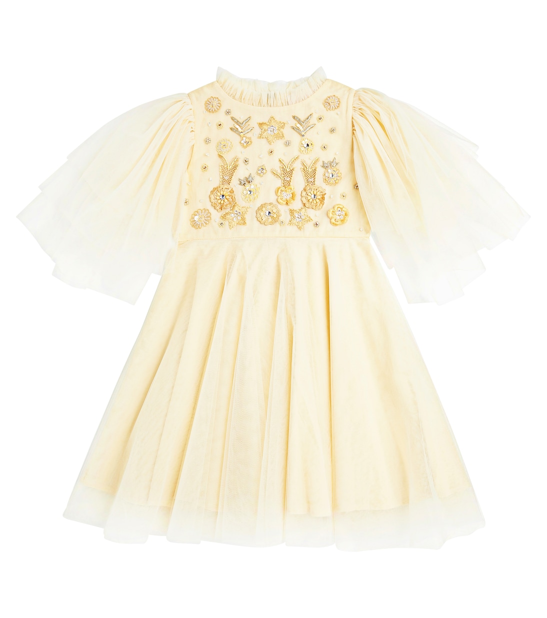 Gilded Floral embellished tulle dress | Tutu Du Monde