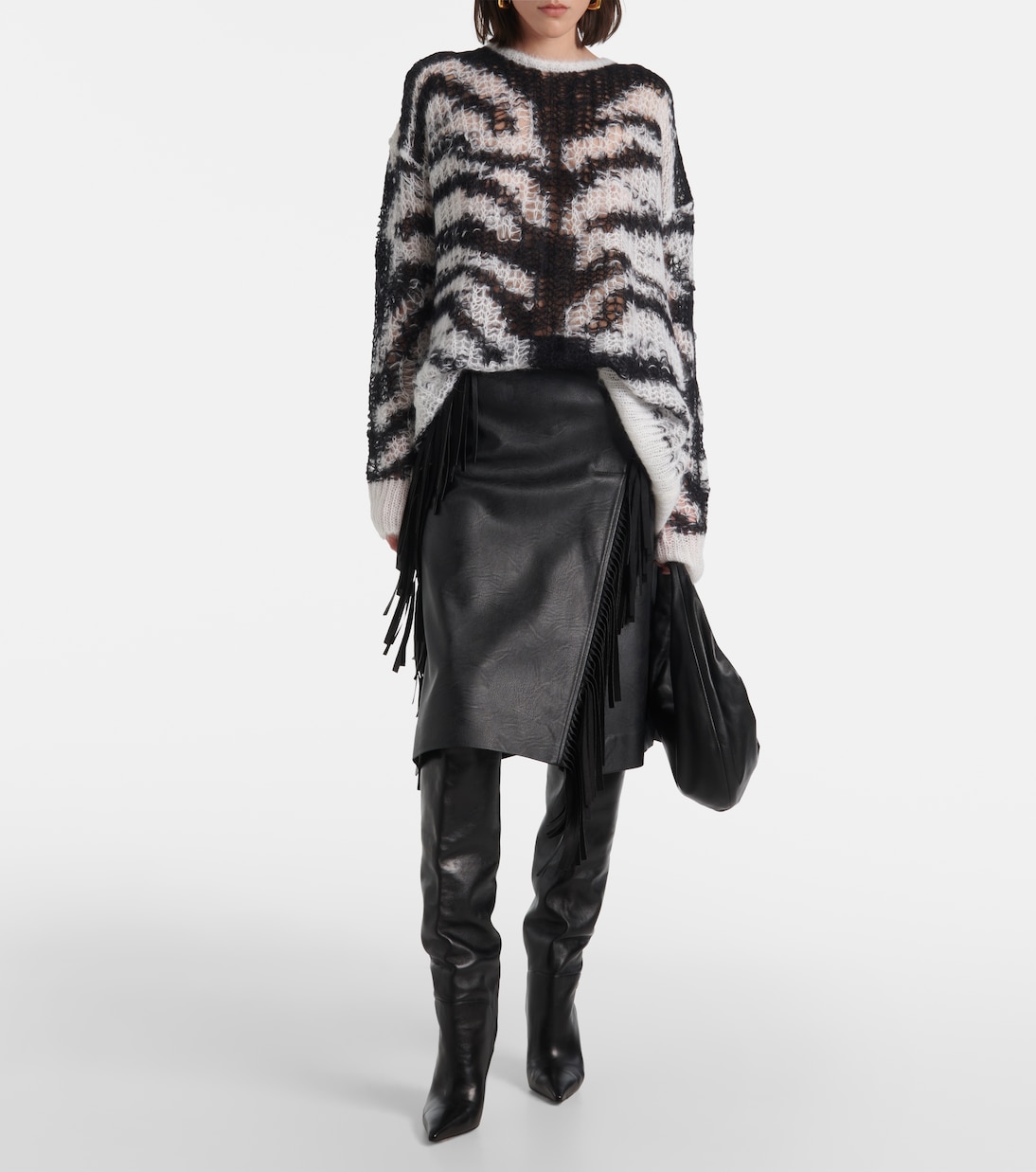Zebra-print wool-blend sweater | Stella McCartney
