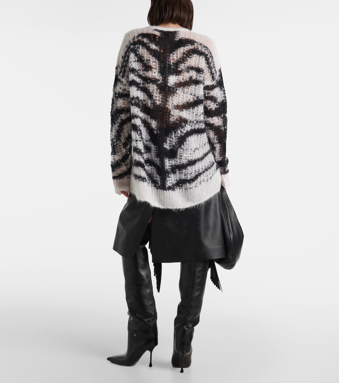 Zebra-print wool-blend sweater | Stella McCartney