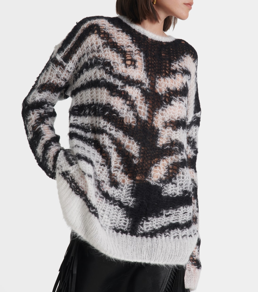 Zebra-print wool-blend sweater | Stella McCartney