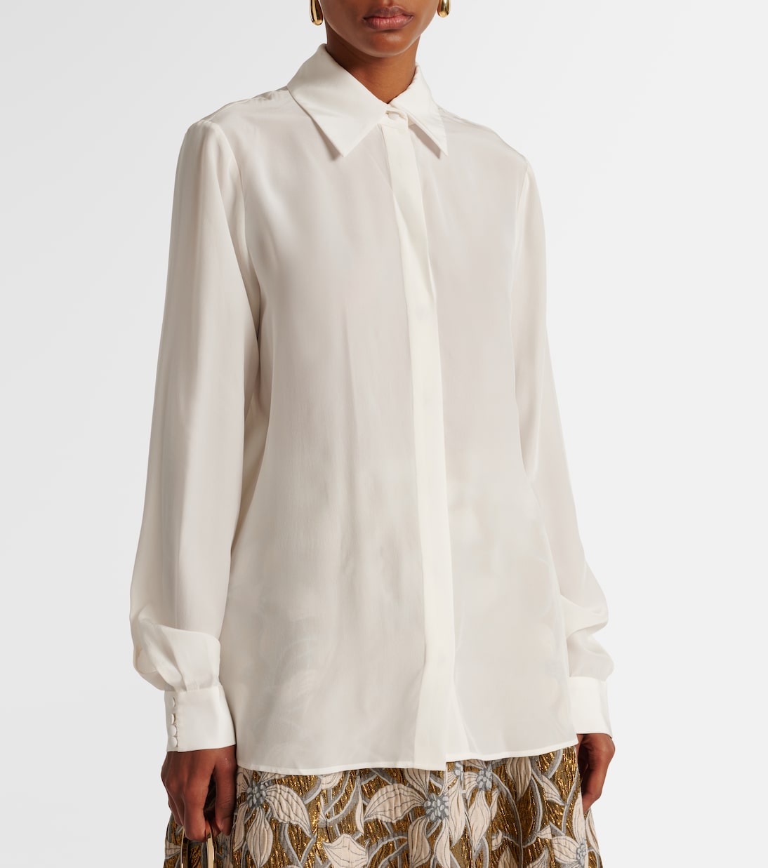 Camicia Keltie in crêpe de chine | Costarellos