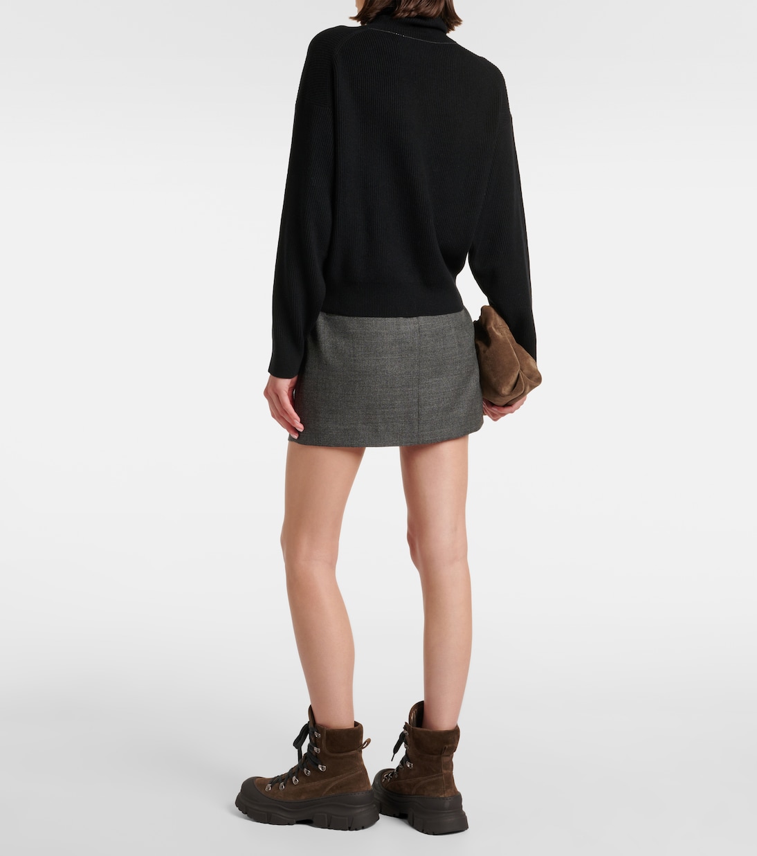 Jersey de cuello alto de lana, cachemir y seda | Brunello Cucinelli