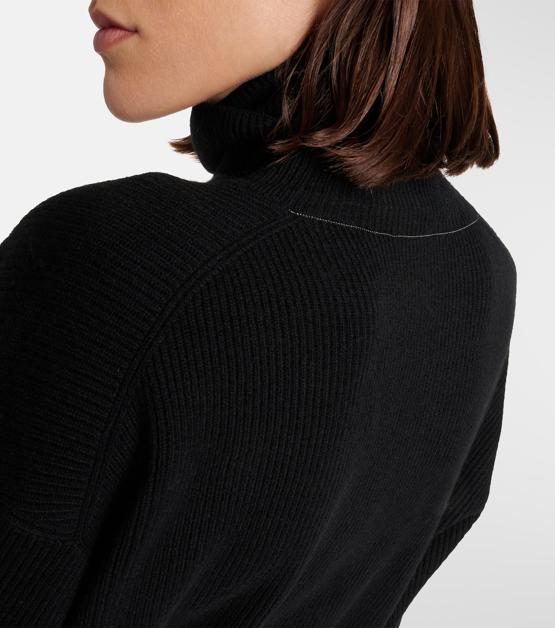 Jersey de cuello alto de lana, cachemir y seda | Brunello Cucinelli