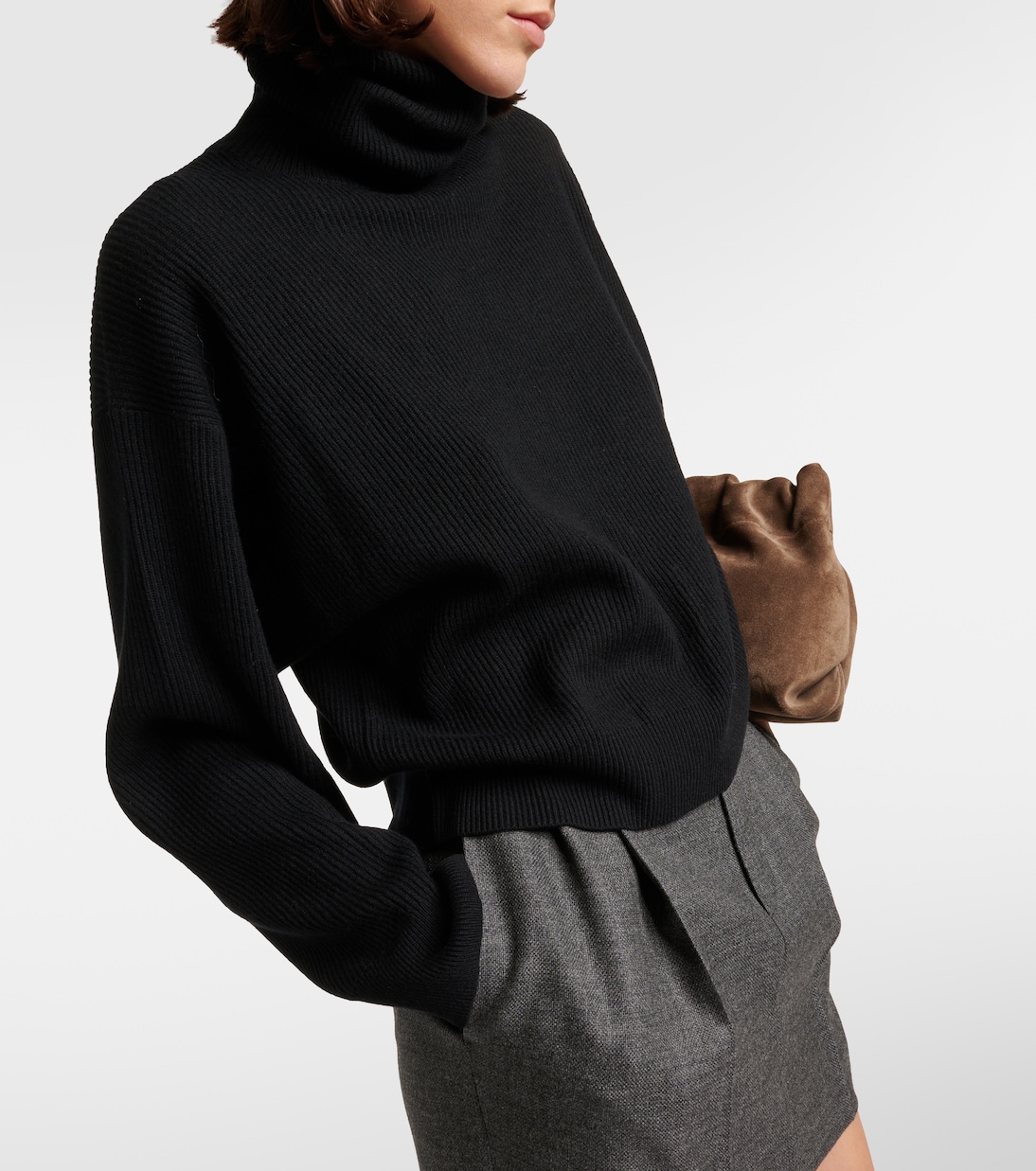 Jersey de cuello alto de lana, cachemir y seda | Brunello Cucinelli