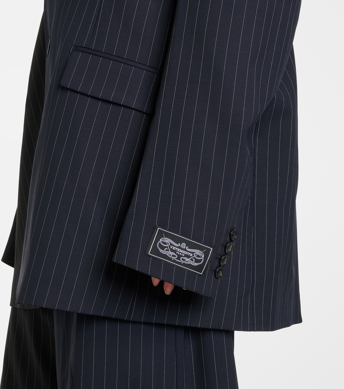 Blazer gessato in lana | Vetements