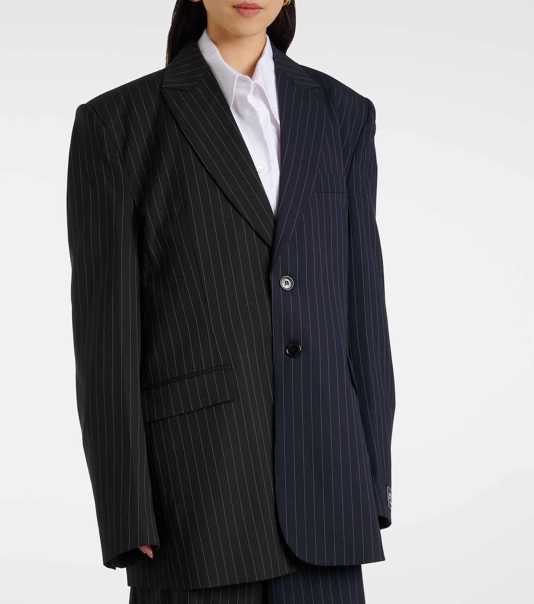 Blazer gessato in lana | Vetements