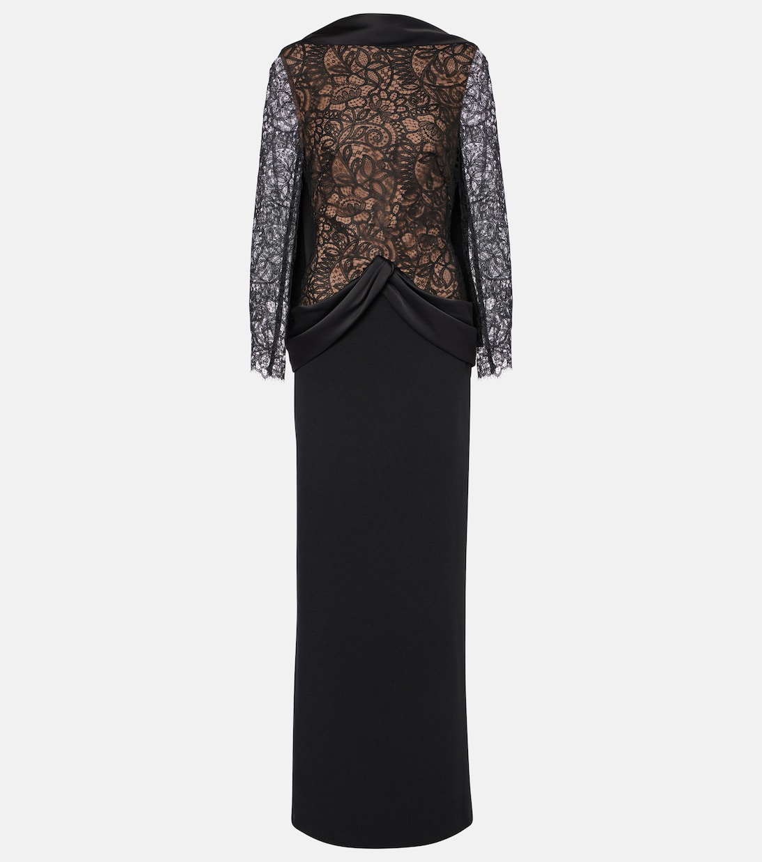 Robe longue Serryna en dentelle | Safiyaa