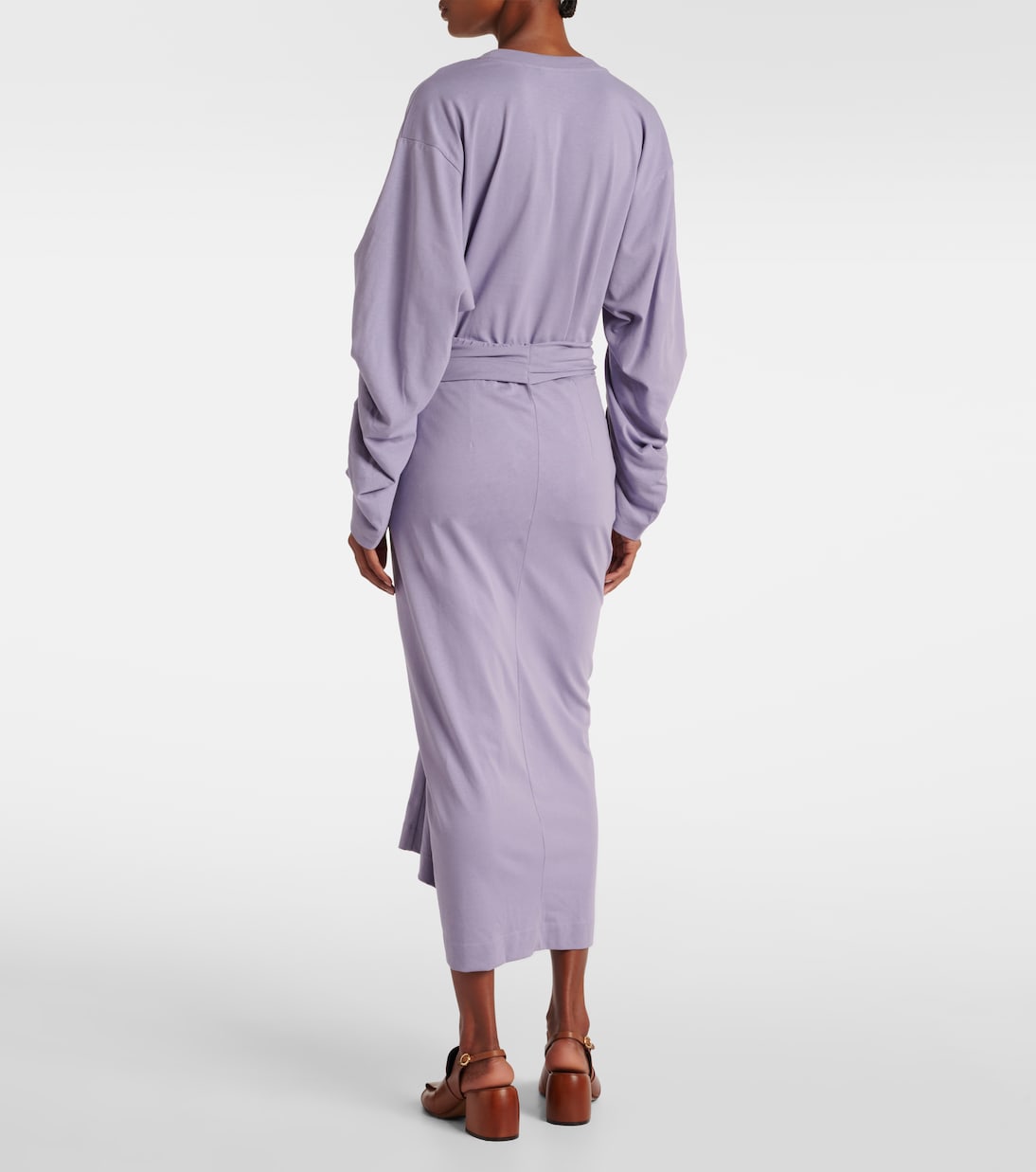 Jupe midi en jersey de coton | Dries Van Noten