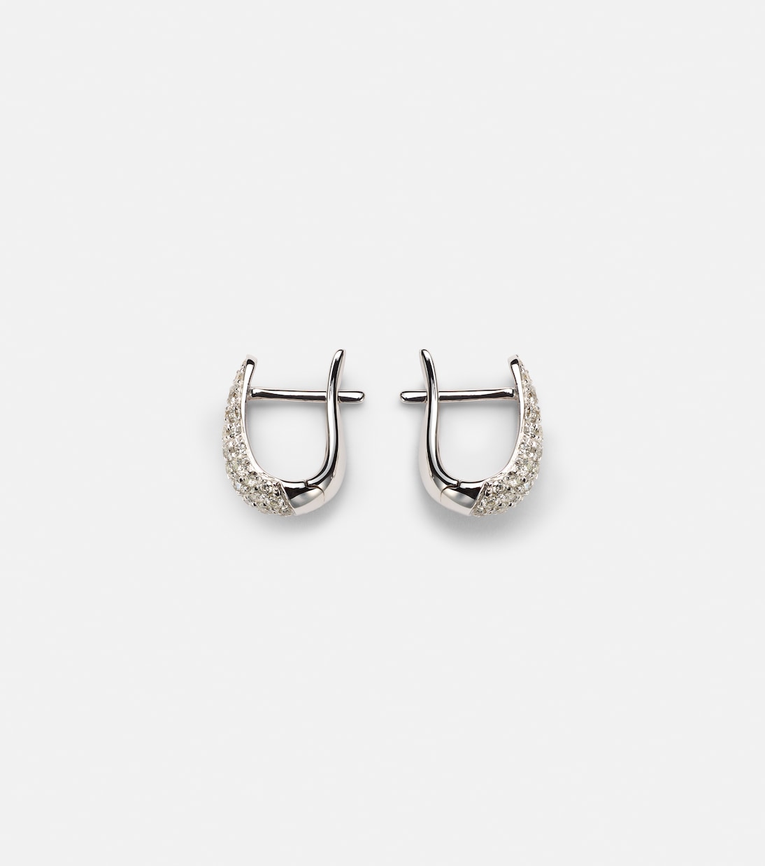 Orecchini Claw in oro bianco 18kt con diamanti | Anita Ko