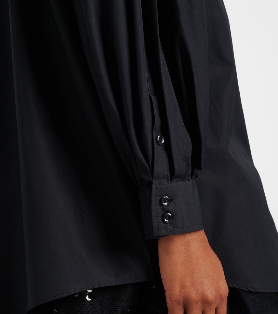 Camicia in cotone con applicazioni floreali | Simone Rocha