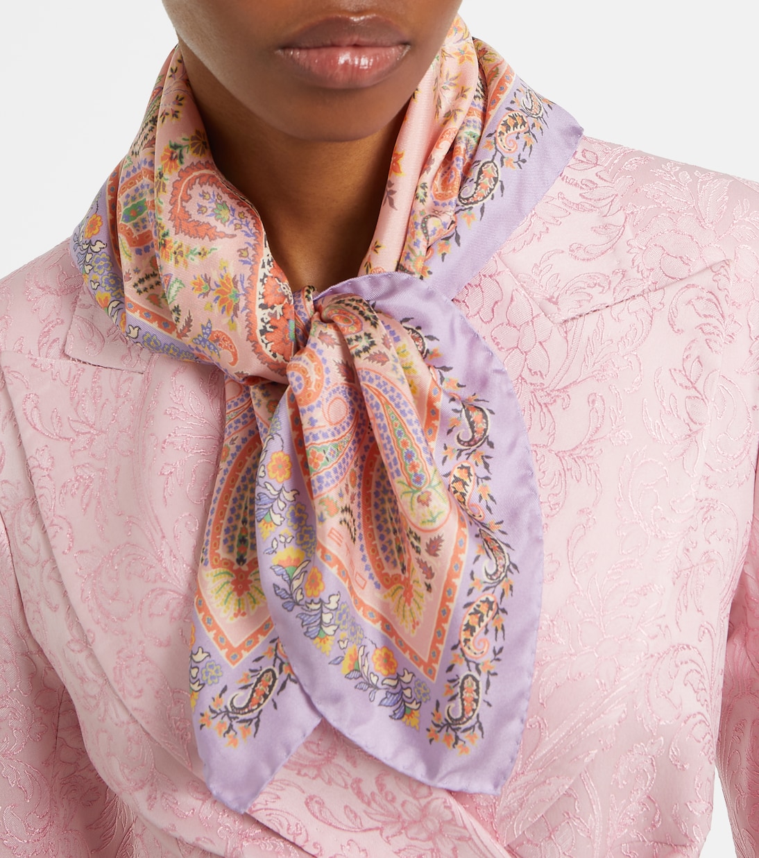 Foulard in twill di seta con stampa | Etro