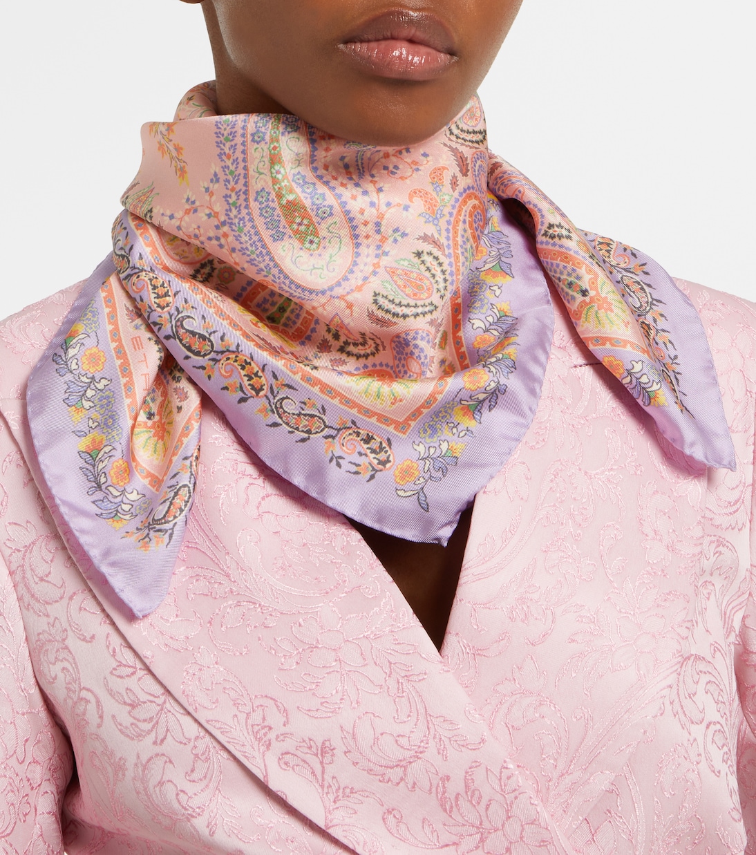 Foulard in twill di seta con stampa | Etro