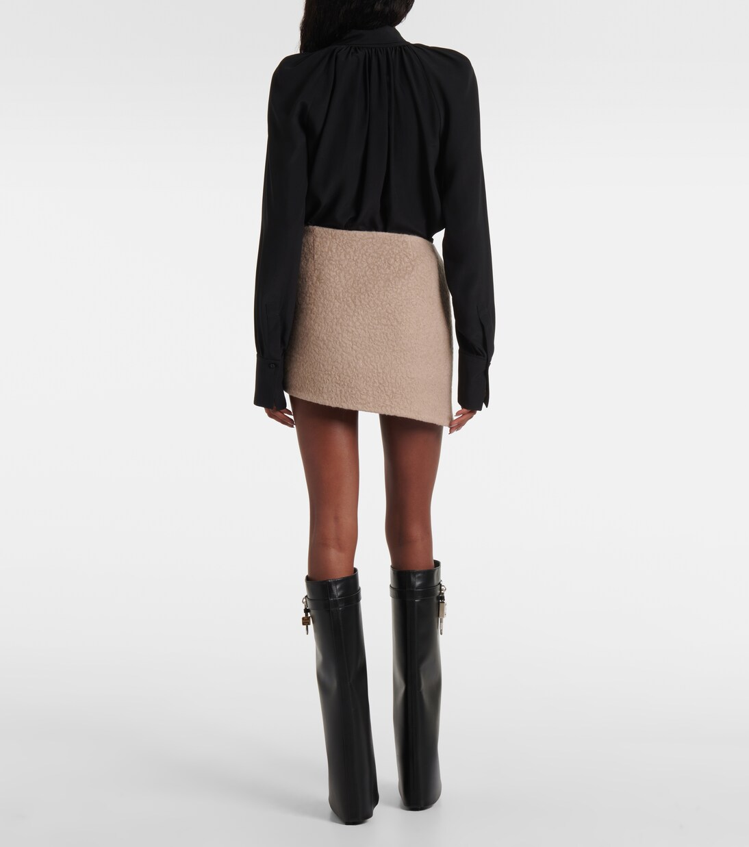 Asymmetric alpaca and wool miniskirt | Givenchy