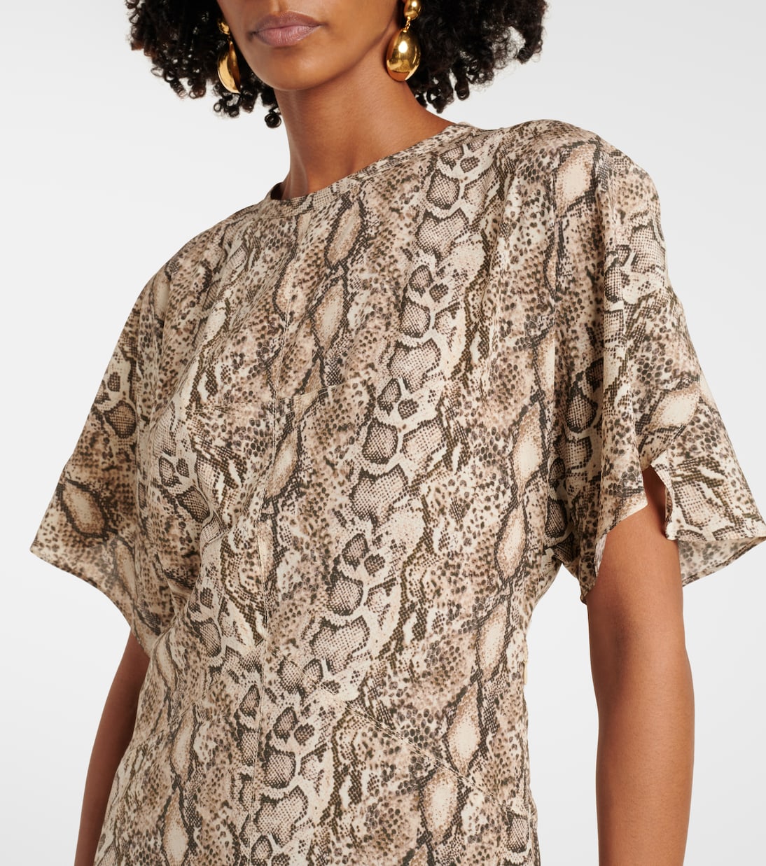Abito midi Keany in misto seta | Isabel Marant
