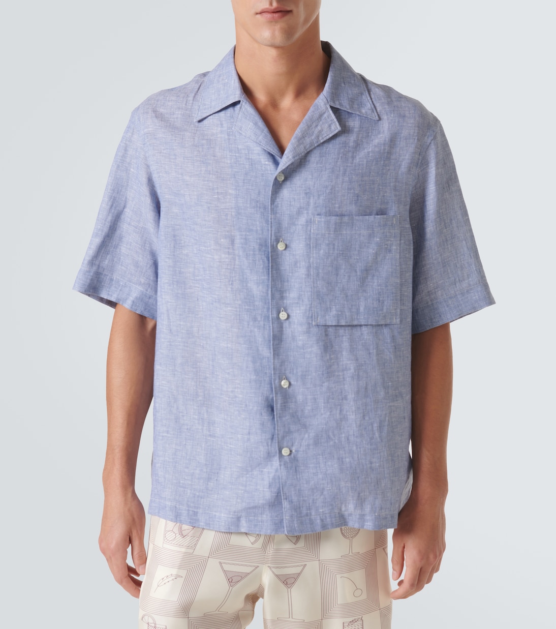Camicia bowling Federico in lino | Loro Piana