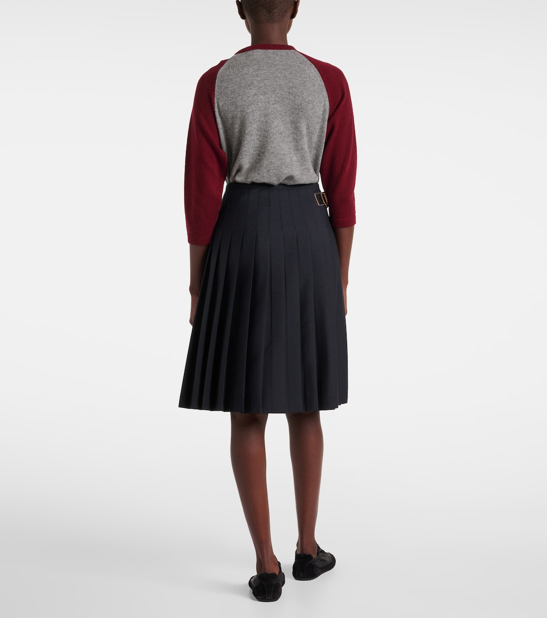 Gonna midi in mohair e lana | Prada