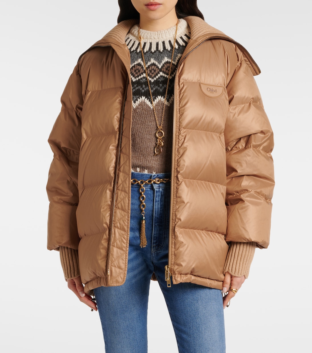 Oversized quilted down jacket | Chloé