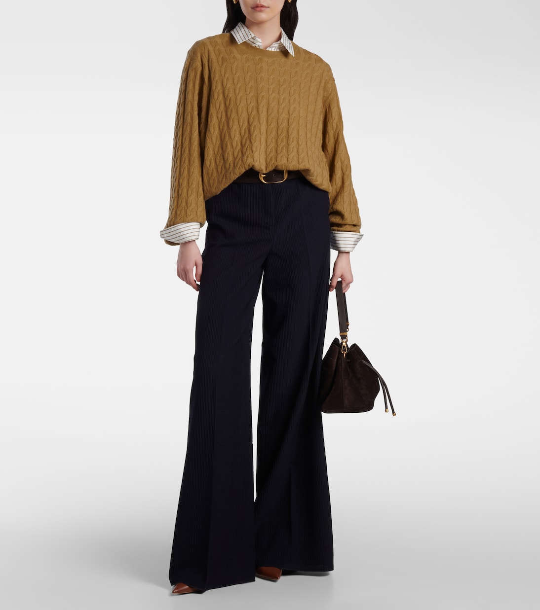 Cable-knit wool and cashmere sweater | Jardin des Orangers