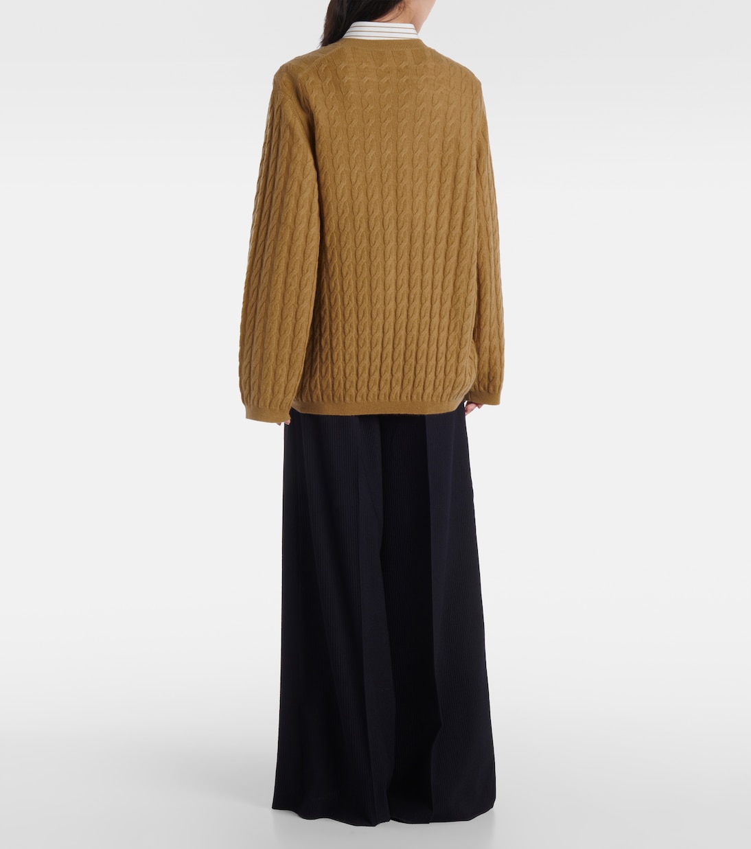 Cable-knit wool and cashmere sweater | Jardin des Orangers