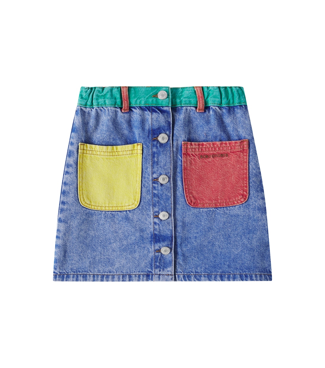 Gonna di jeans color-block | Bobo Choses