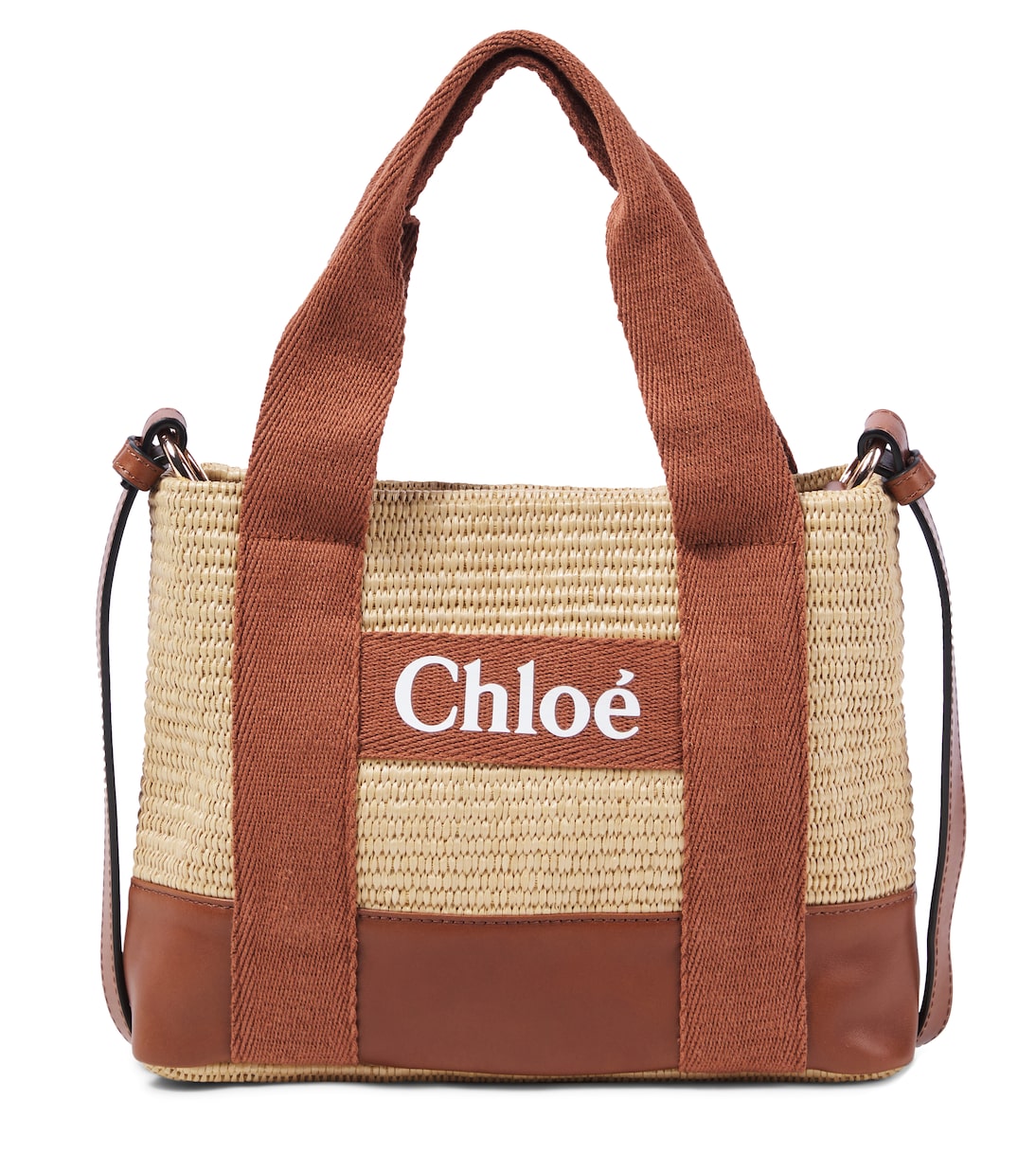 Chloé 라피아 이펙트 숄더 백 | Chloé Kids