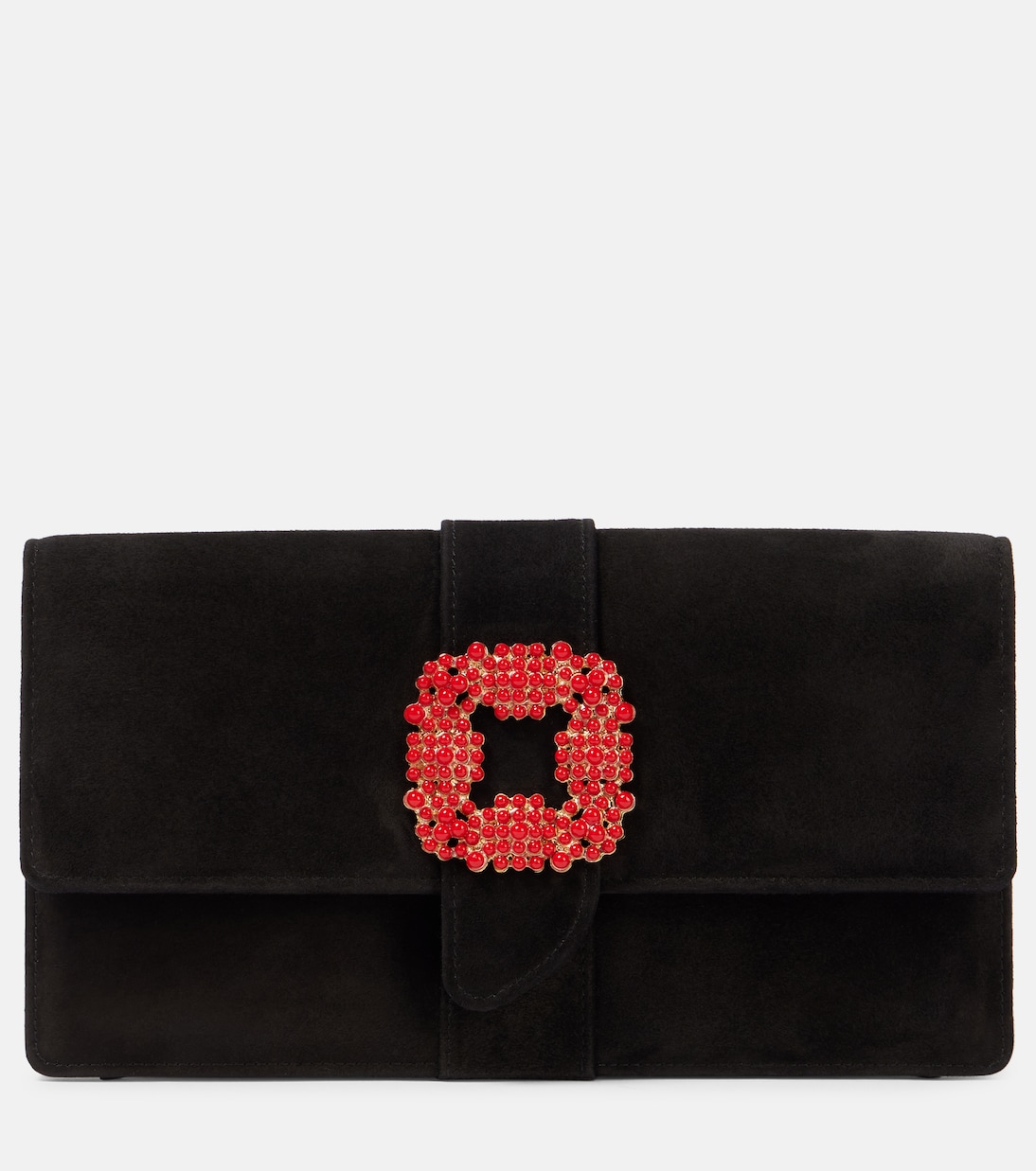 Pochette Capri en daim à ornements | Manolo Blahnik