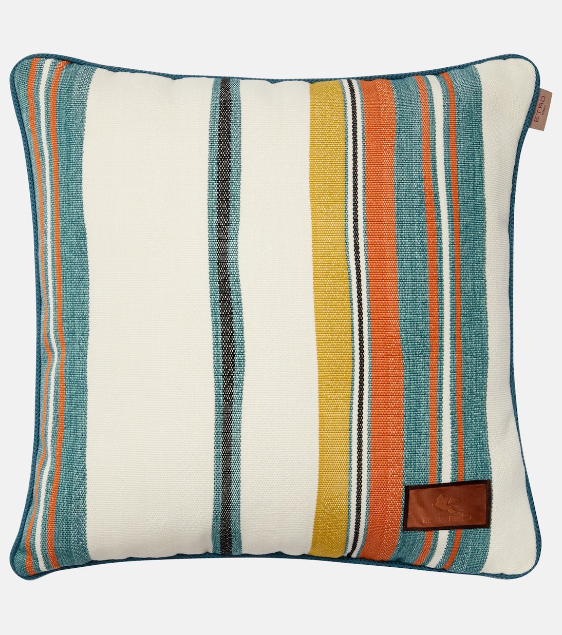 Striped cotton jacquard cushion | Etro
