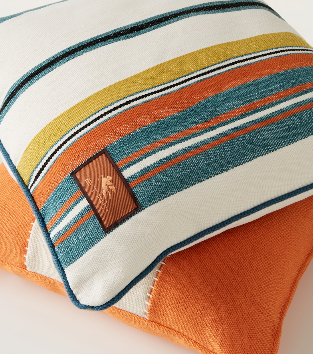 Striped cotton jacquard cushion | Etro