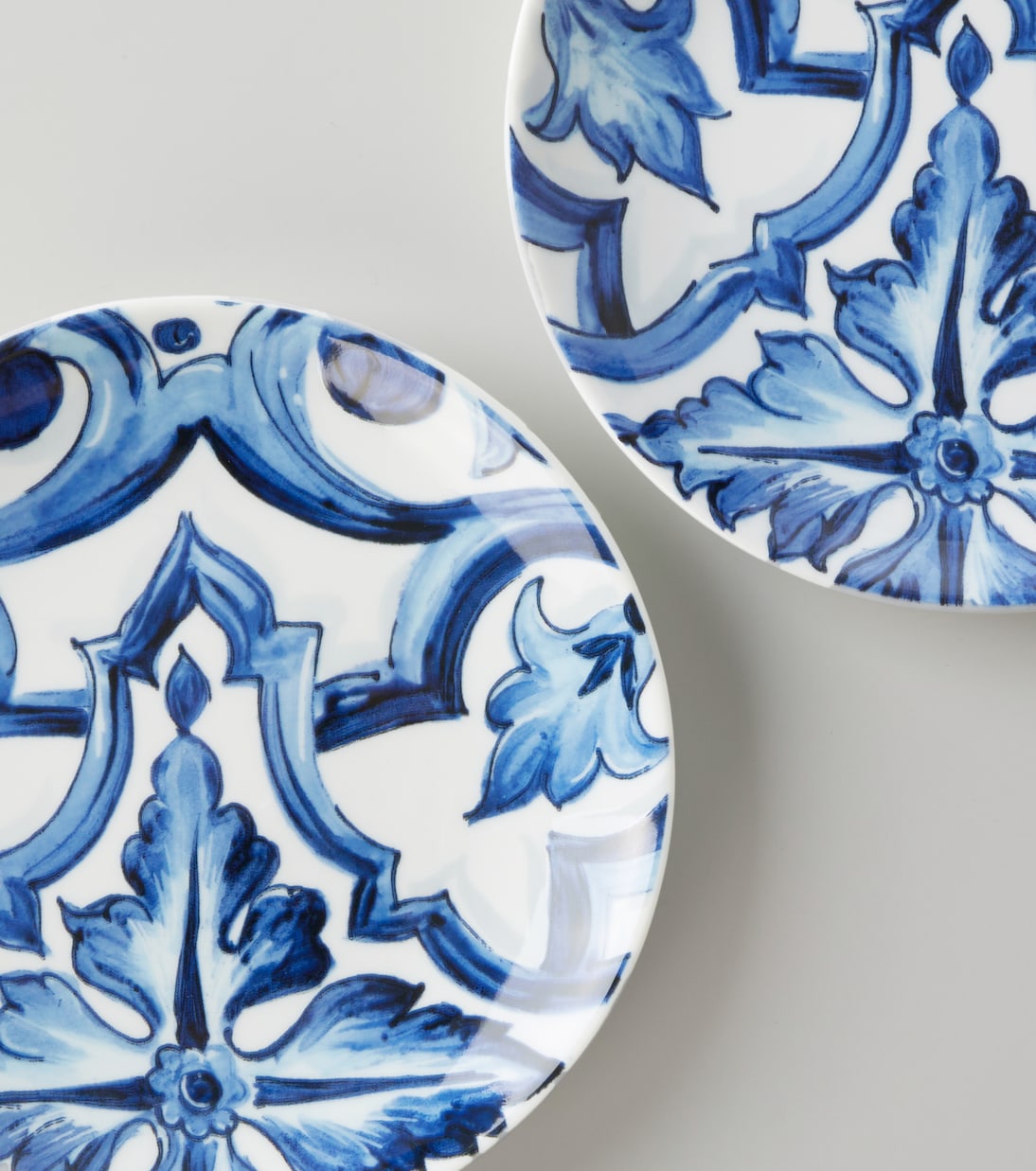 Set of 2 porcelain dessert plates | Dolce&Gabbana Casa