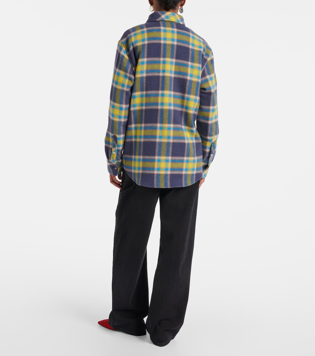 Chemise Explorer en cachemire à carreaux | God's True Cashmere