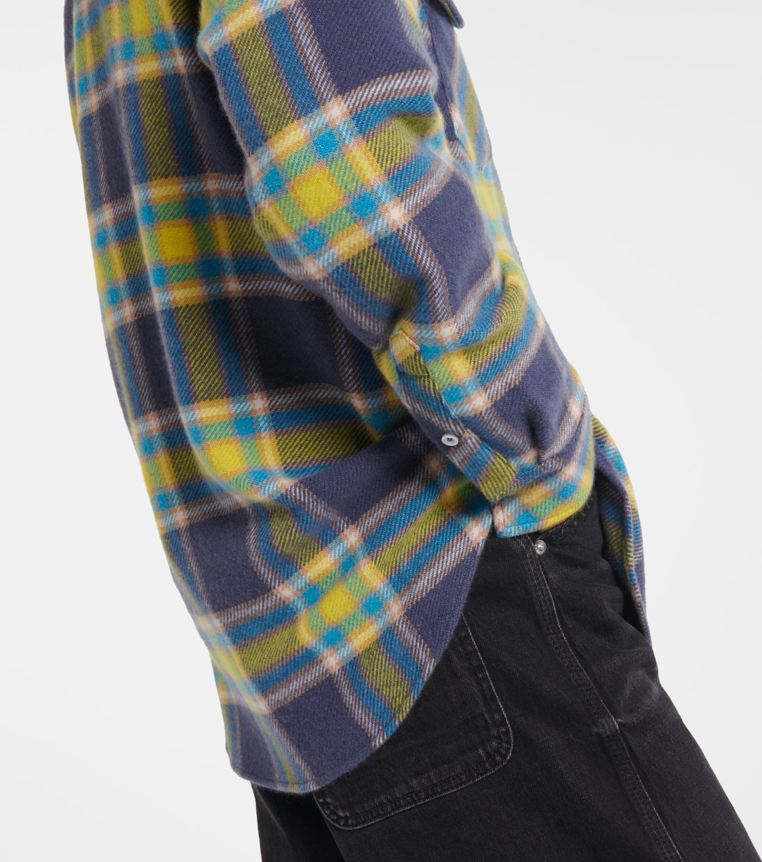 Chemise Explorer en cachemire à carreaux | God's True Cashmere